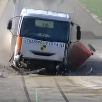 Vidéo d'exercices Barrière mobile anti-intrusion-camion